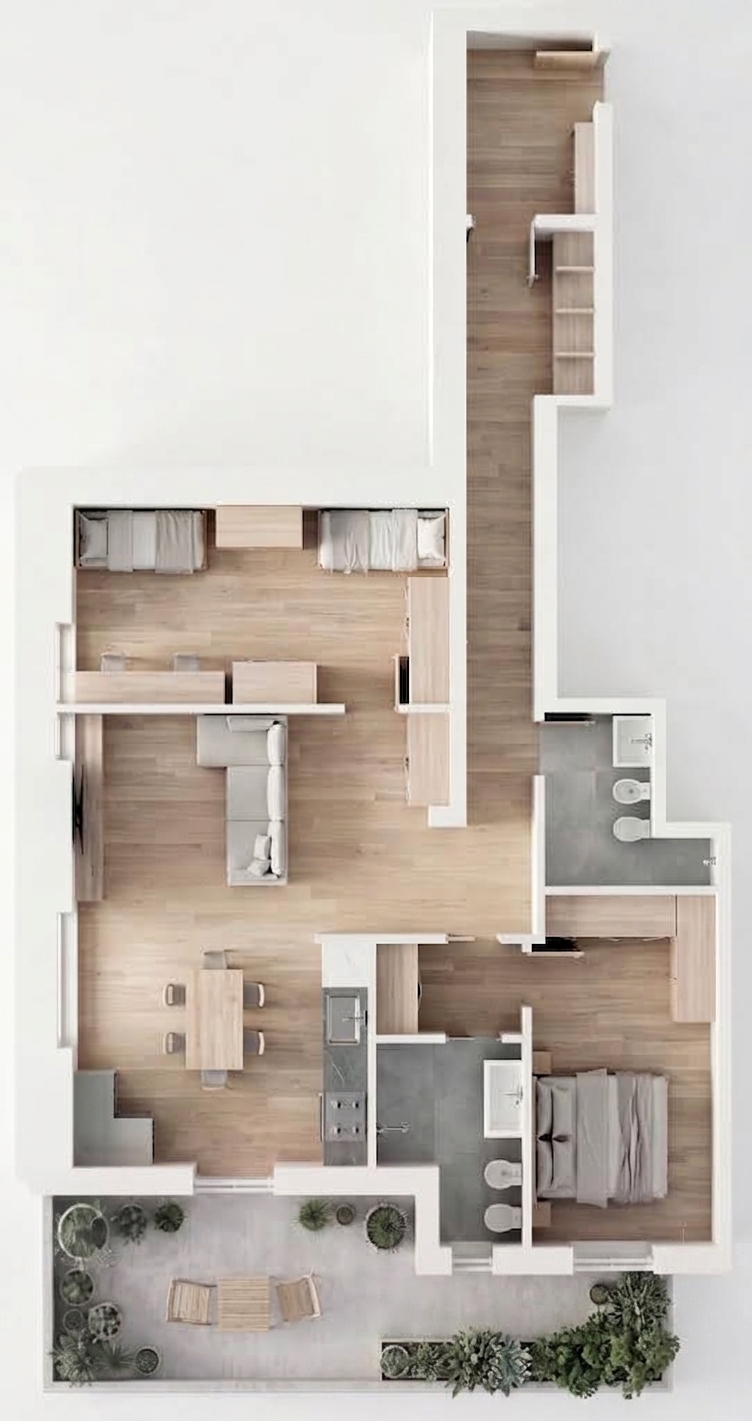 Trilocale con terrazzo, foto 1